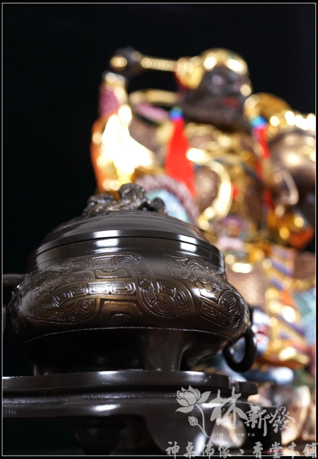 神像藝術-武財神趙光明（新發式彩繪/一甲子手工傳承）