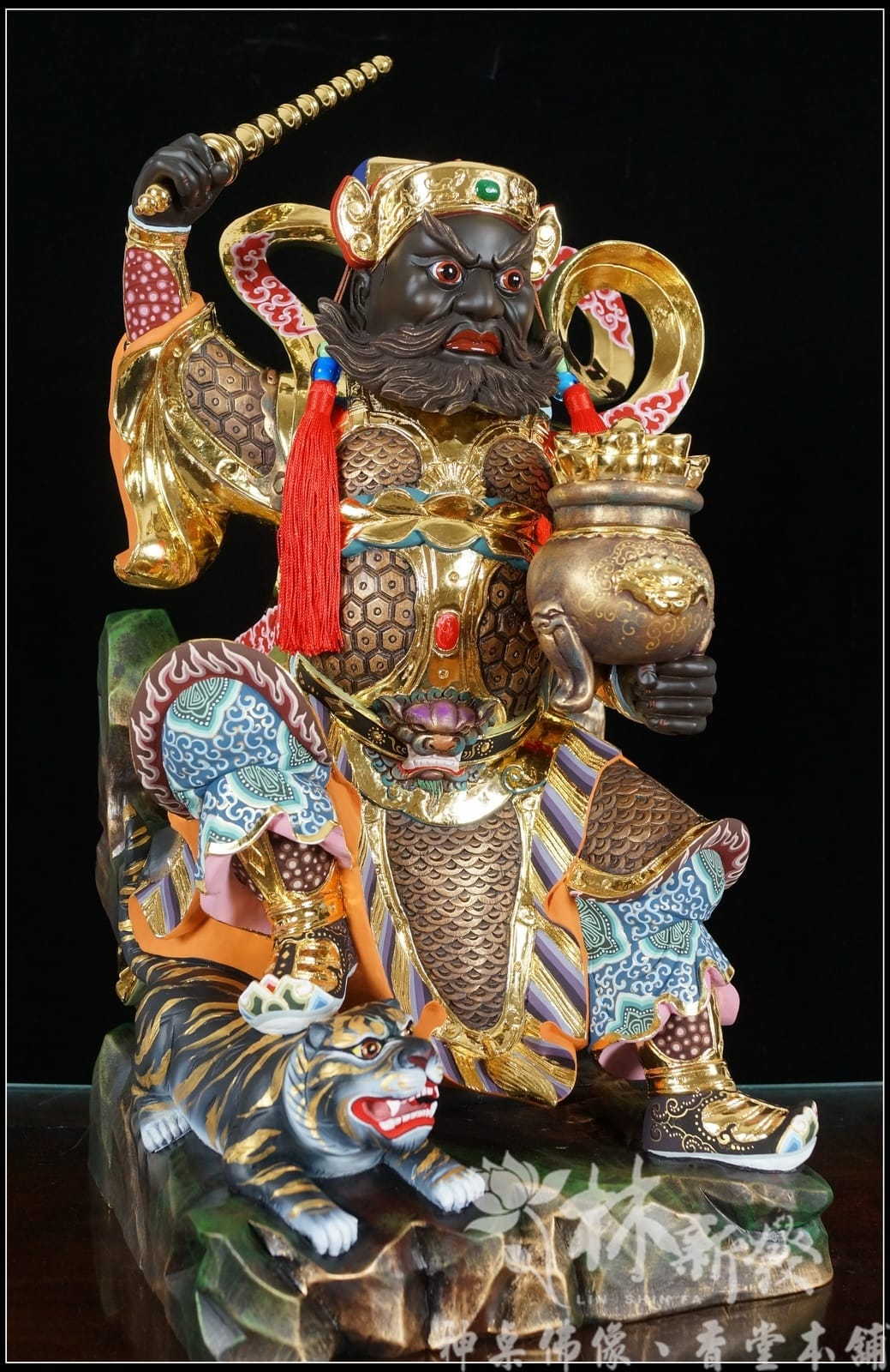 神像藝術-武財神趙光明（新發式彩繪/一甲子手工傳承）