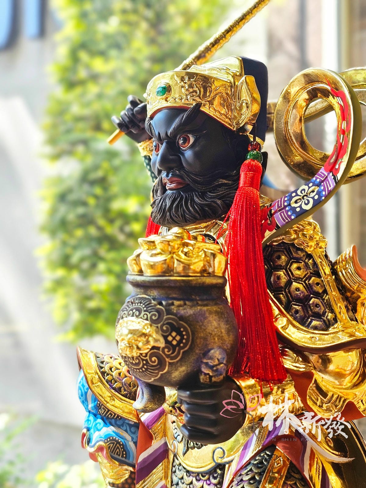 神像藝術-武財神趙光明（新發式彩繪/一甲子手工傳承）