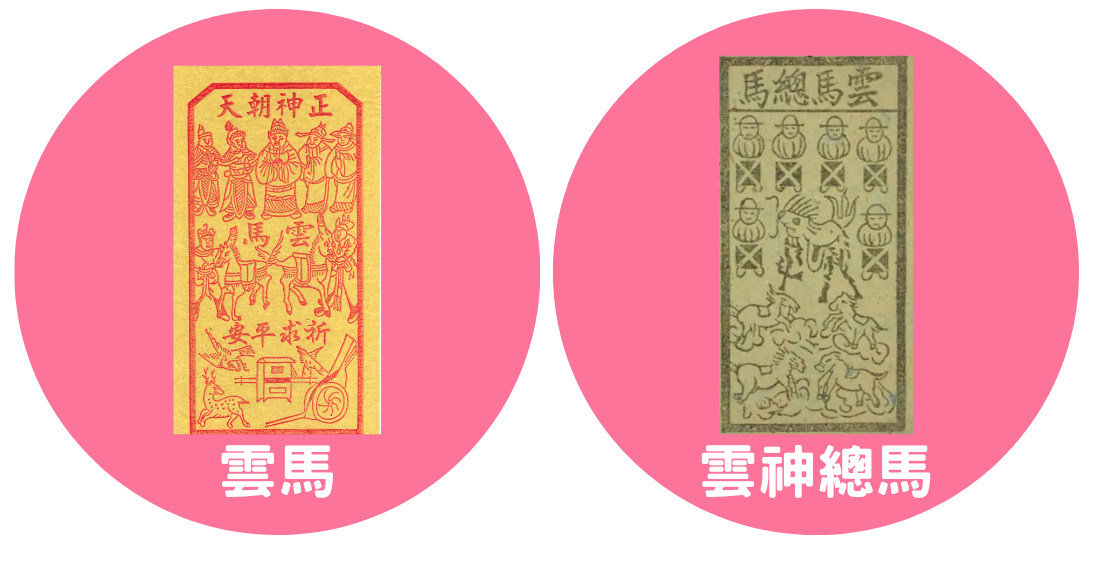 送神雲馬金紙（雲神總馬），農曆十二月廿四送神使用