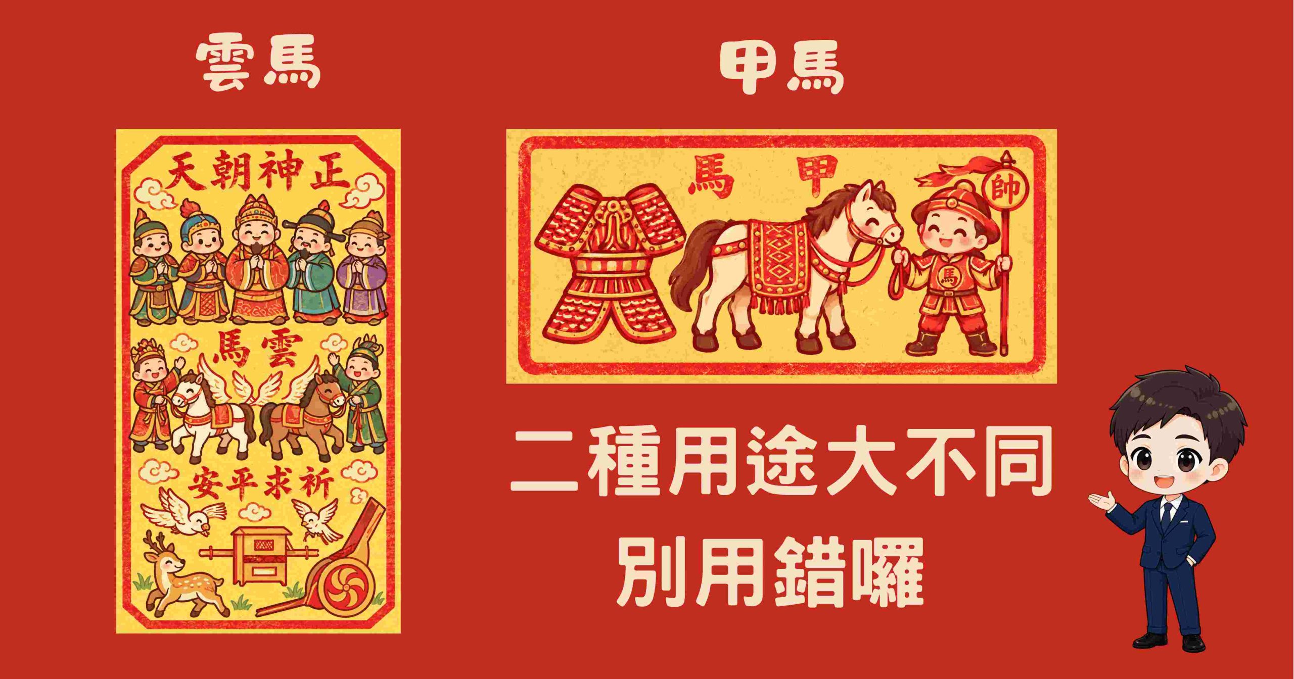 甲馬與雲馬差別｜送神拜拜金紙用途比較